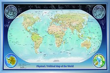 laminated  WORLD MAP (small 