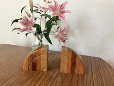Wooden Book Ends Pair