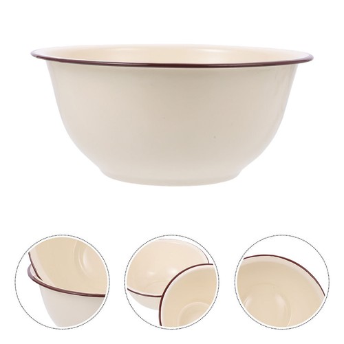 Retro enamel basin deep bowl - basin,