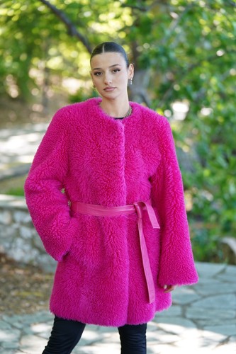 Genuine sherling coat - sherling,