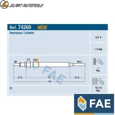 4x GLOW PLUG 74260 FOR OPEL