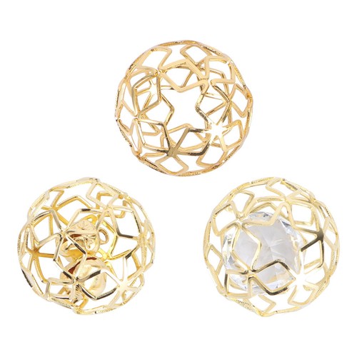 3pcs golden iron pet bird - golden,