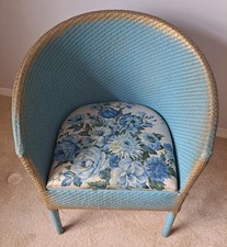 Vintage Lloyd Loom Style Wicker Commode Chair