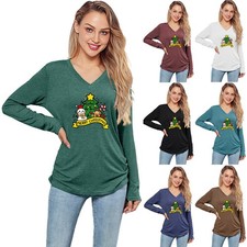 Ladies V Neck Christmas