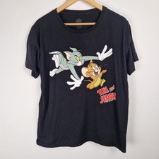 Tom & Jerry black t-shirt size