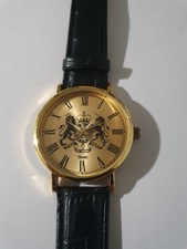 Gents Eiger Watch Black Leather Strap.... New Battery.