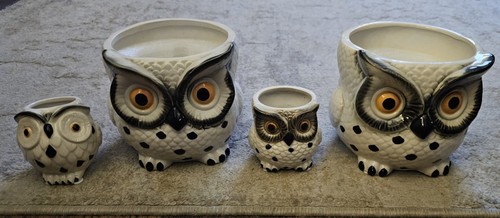 Ceramic owl planter large - owl, (2)