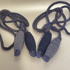 Rope Curtain Tie Backs Double Skittle Purple Lavender Lilac Retro Country House