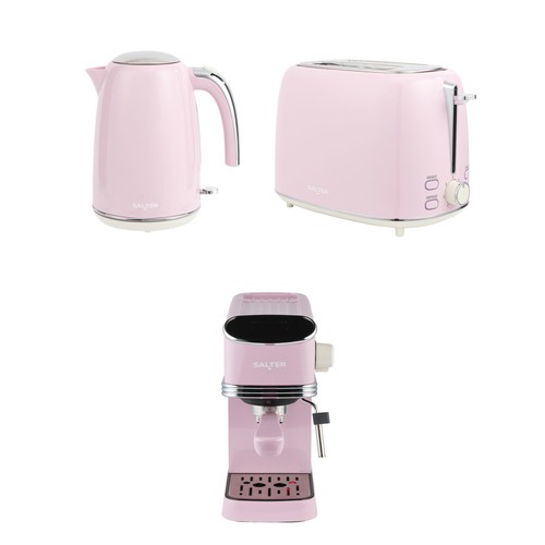 Salter pink retro kettle - pink,