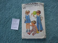 VINTAGE MAUDELLA SEWING PATTERN: 6006 BABY'S JUMPSUIT, DRESS. CH 19-21". 