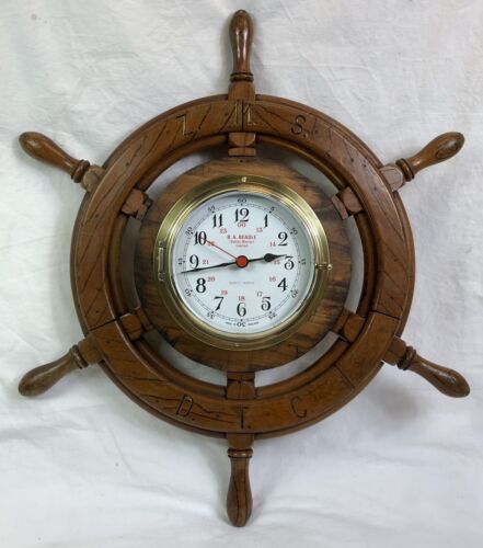 Vintage ships wheel brass - ships,