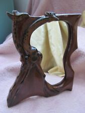 Uganda Artisan Made Giraffe Mirror Easel Stand Art Deco Style Wood Ornate VGC