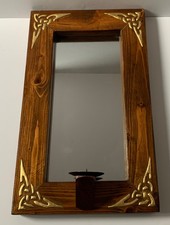 VINTAGE WOODEN MIRROR WITH