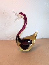 Vintage Murano Amber Red Glass