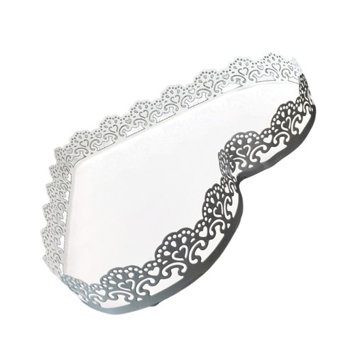 Heart shaped cake tray lace - shaped,