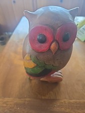 Large Wooden Owl