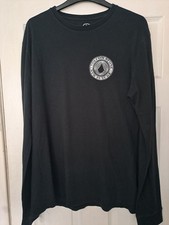 OFFICIAL VOLCOM STONE 'NEW FUTURE' LONG-SLEEVE T-SHIRT - BLACK, SIZE MEDIUM