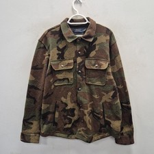 Ralph Lauren Polo Army Jungle Camouflage Long Overshirt Shirt Schaket Size Large