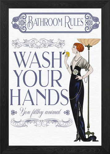 Funny art deco bathroom - deco, framed