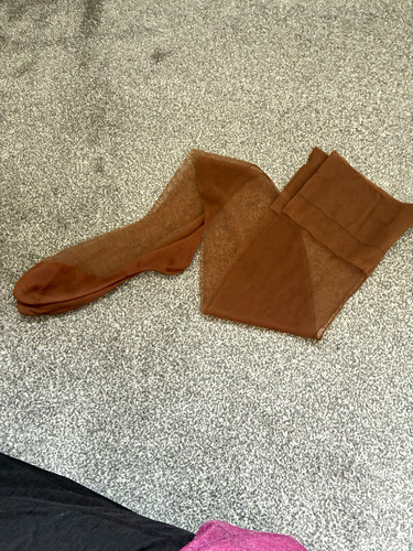 1940 tan seamed stockings - tan,