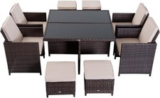 9PC Rattan Outdoor Dining Set