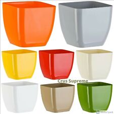 Crus Squared Flower Pots,Many Colours, Plastic Plant Pots Planter