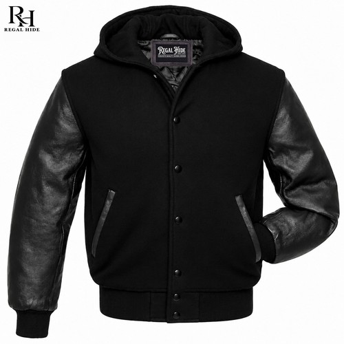 Men varsity bomber hooded - varsity,