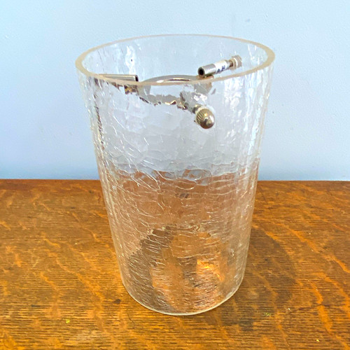 Clear crackle glass - crackle, cylinder