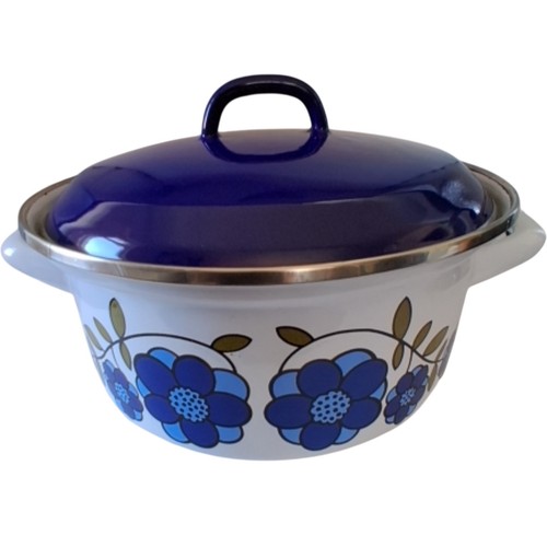 Vintage retro floral enamel - vintage,