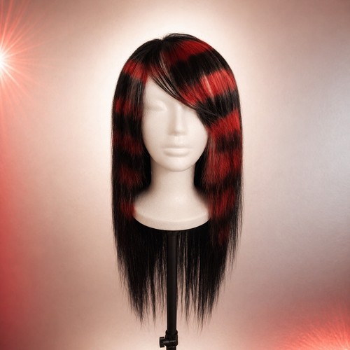 Red black human - red,