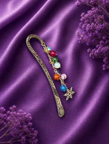 Antique silver bookmark with
