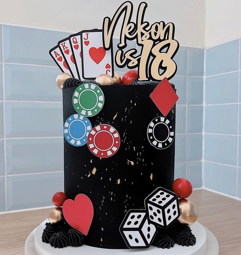 Gaming cards casino cake - gaming,