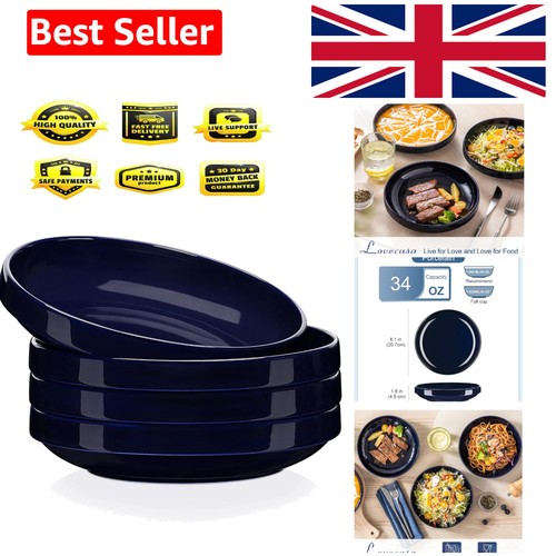 Dark blue ceramic pasta - blue,