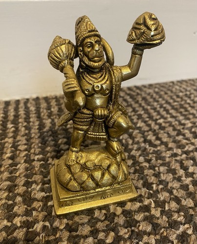 Brass lord hanuman statue - lord,