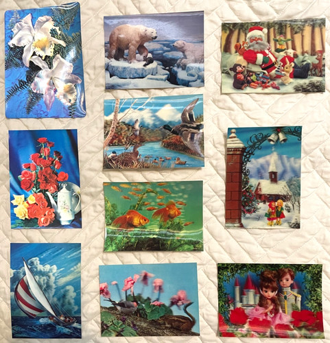 Vintage lenticular postcards - vintage,
