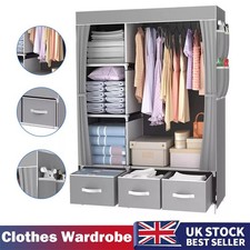 Large Fabric Canvas Wardrobe