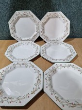 6 x Johnson Bros Octagonal