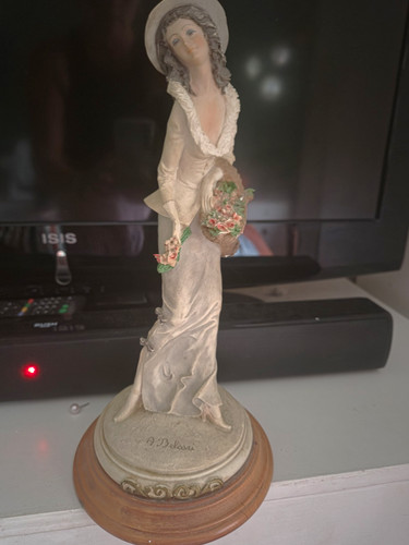 Ceramic woman figurine with - ceramic,