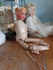 Antique Victorian Kopplesdorf Doll For Restoration. Glass Eyes.