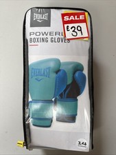 Everlast Powerlock boxing gloves 14oz mitt gym Bag workout RRP £44.99 Training