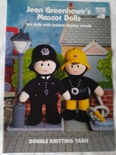 MASCOT DOLLS with Display Stands - JEAN GREENHOWE Knitting Pattern Book - NEW