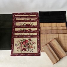 Large Bundle of Placemats Woven Tapestry Fruits Wicker Corduroy Quilted Runner