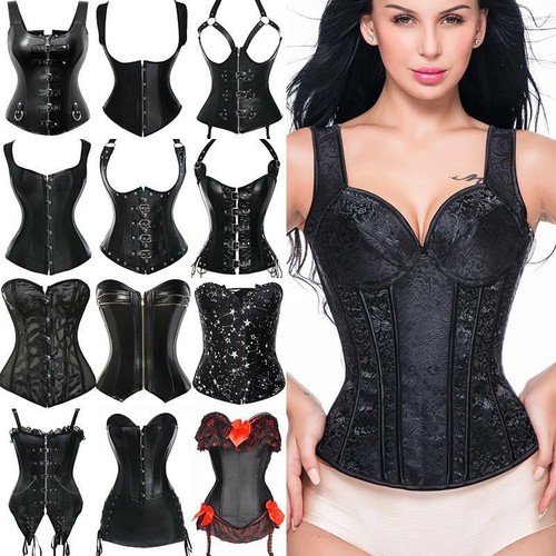 Sexy black bustier gothic - black,