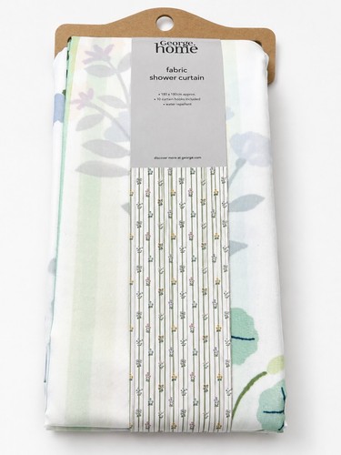 Floral fabric shower curtain - fabric,