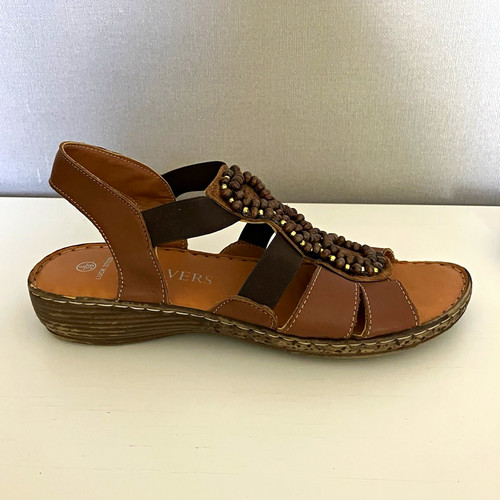 Pavers womens brown strappy - womens,