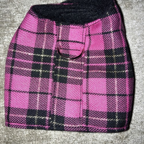 Xxs pink tartan harness for - pink,