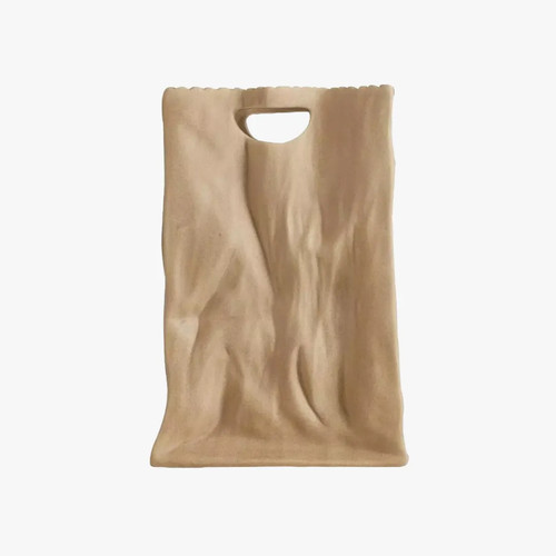 Brown paper bag ceramic vase - bag,