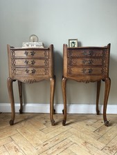 A Great Pair Of French Oak Bedside Tables.