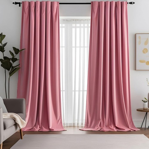 Blush pink velvet - blush, curtains