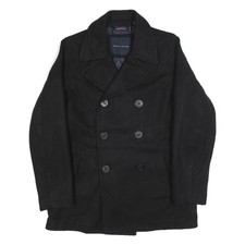 TOMMY HILFIGER Mens Black Wool